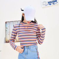 Hollow Heart Rainbow Stripe Top (S-XL) - Thumbnail 2
