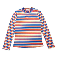 Hollow Heart Rainbow Stripe Top (S-XL) - Thumbnail 3