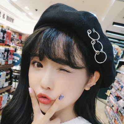Harajuku o ring wool beret