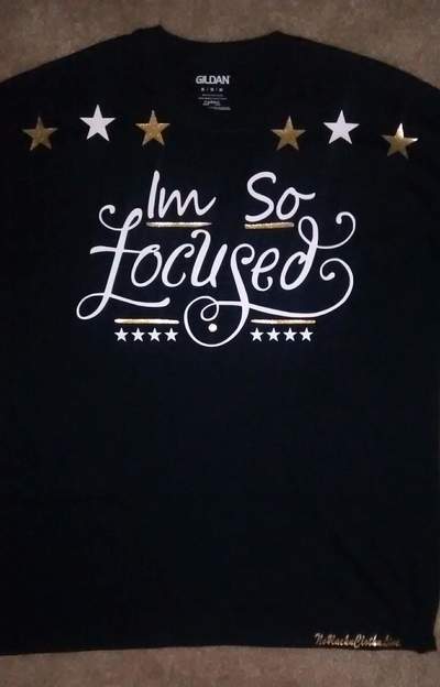 I'm So Focused. (Black,White & Galaxy Gold) T-shirt.