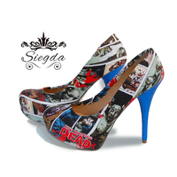 The Walking Dead Comic Glitter Platform Heels  - Thumbnail 2