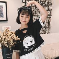 kawaii anime girl crop top - Thumbnail 2