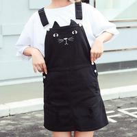 Korean Kitty Face Suspender Dress - Thumbnail 1