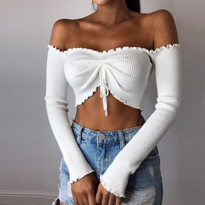 Amaya ribbed gathered shirt