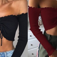 Amaya Ribbed Gathered Shirt - Thumbnail 4