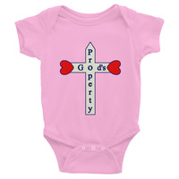 Jesus Cross Infant Bodysuit religious baby clothes - Thumbnail 1