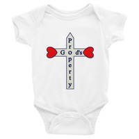 Jesus Cross Infant Bodysuit religious baby clothes - Thumbnail 4