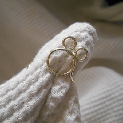 Mouse head wire wrapped ring