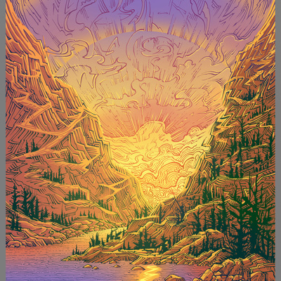 Between the mountains