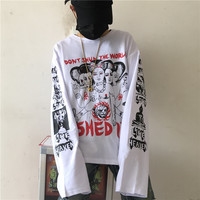 don't shun the world gothic long sleeved t-shirt - Thumbnail 2