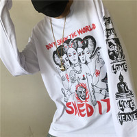 don't shun the world gothic long sleeved t-shirt - Thumbnail 3