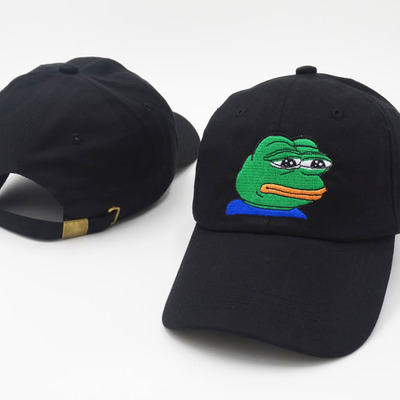 Pepe the sad frog dad cap hip-hop strapback sad frog meme