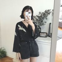 CRANE CHIFFON BLOUSE SHIRT - Thumbnail 1