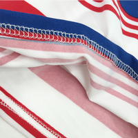red blue stripe t-shirt - Thumbnail 3
