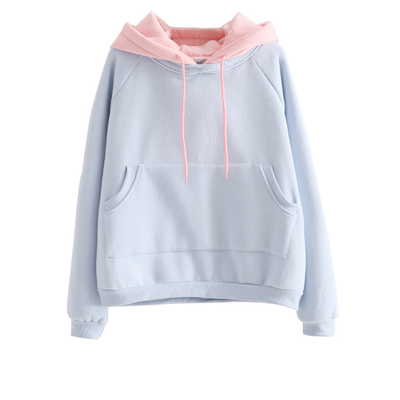 Solid blue hoodie