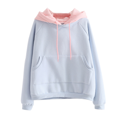 SOLID BLUE HOODIE