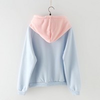 SOLID BLUE HOODIE - Thumbnail 1