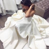 Simple Elegant Strapless long Wedding Dresses Bridal Gowns  - Thumbnail 1