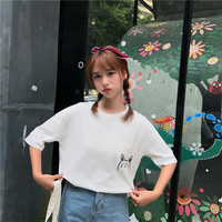 Kawaii Cat Print T-shirt - Thumbnail 2