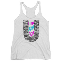 "I'm just not into U" Women's tank-Heather White