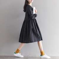 Mori Girl Autumn Fashion Dress - Thumbnail 2