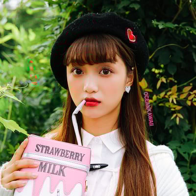 Harajuku soft wool heart beret