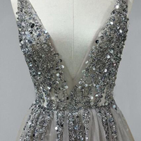 Sequin prom dress, charming prom dress, party dress, sparkly prom dress, fashion prom dress, tulle sexy prom dress, PD17640 - Thumbnail 4