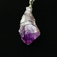 Large-Amethyst-Stone Necklace - Thumbnail 2