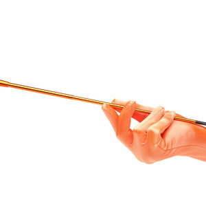 Orange Extendable Cigarette Holder and Long Satin Glove Costume Accessory Set