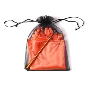 Orange Extendable Cigarette Holder and Long Satin Glove Costume Accessory Set - Thumbnail 2