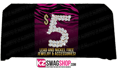 $5 Bling Table Runner Zebra