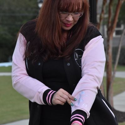 Spread love women's varsity jacket