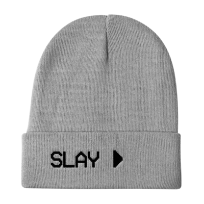 Slay embroidered winter cap - black