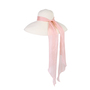 Miu Premium Oversized Holiday Straw Hat with Silk Chiffon Scarf-2