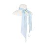 Miu Premium Oversized Holiday Straw Hat with Silk Chiffon Scarf-3