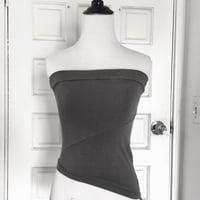 Sample piece M/L women's asymmetric cropped tube top - Thumbnail 1