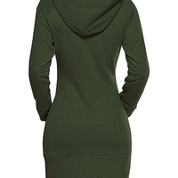 Plus Size: Sweater Hoodie Mini Dress - Thumbnail 1