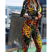 African Print Two Piece Suit - Thumbnail 2