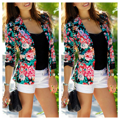 Bright floral blazer