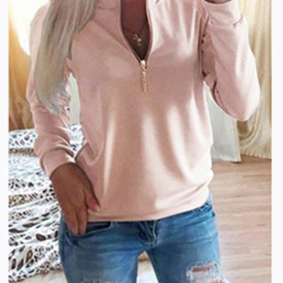 Babydoll zipper sweatshirt