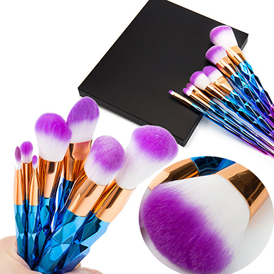 Metallic Make up Brush Set 
