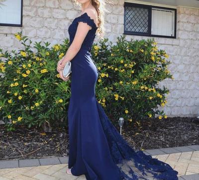 Navy Blue Prom Dresses, Prom Dresses 2018, Evening Gowns