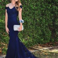 Navy Blue Prom Dresses, Prom Dresses 2018, Evening Gowns - Thumbnail 1