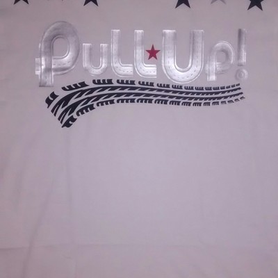 Pull up! (white,black,red & silver) t-shirt.