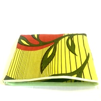Zip top clutch- yellow, olive, orange - Thumbnail 1