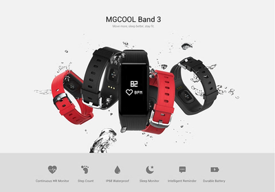 ELE MGCOOL Band 3 0.66" OLED IP68 Smart Bracelet Heart Rate