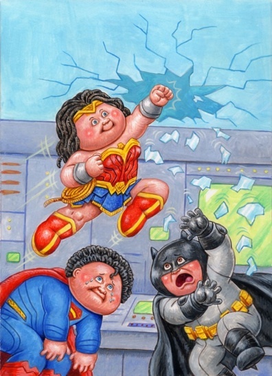 #19 Ceiling Destroying DIANA Final Art - Garbage Pail Kids Network Spews 2017 Online Set