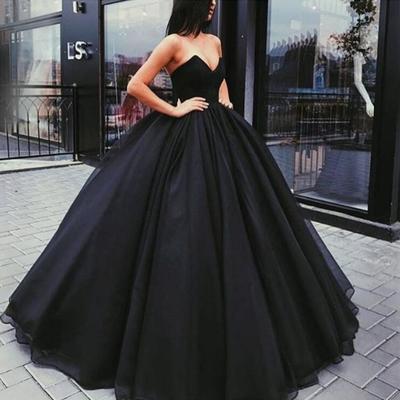 Ball gowns sweetehart black prom dresses  - Thumbnail 5
