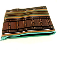 Zip top clutch- black orange blue  - Thumbnail 1