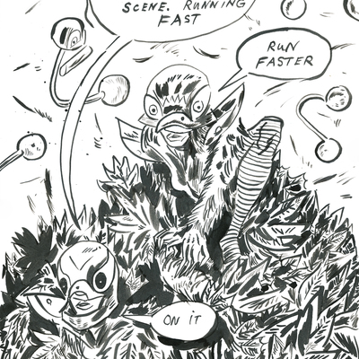 Bottomless pit comic page 15 "run faster"